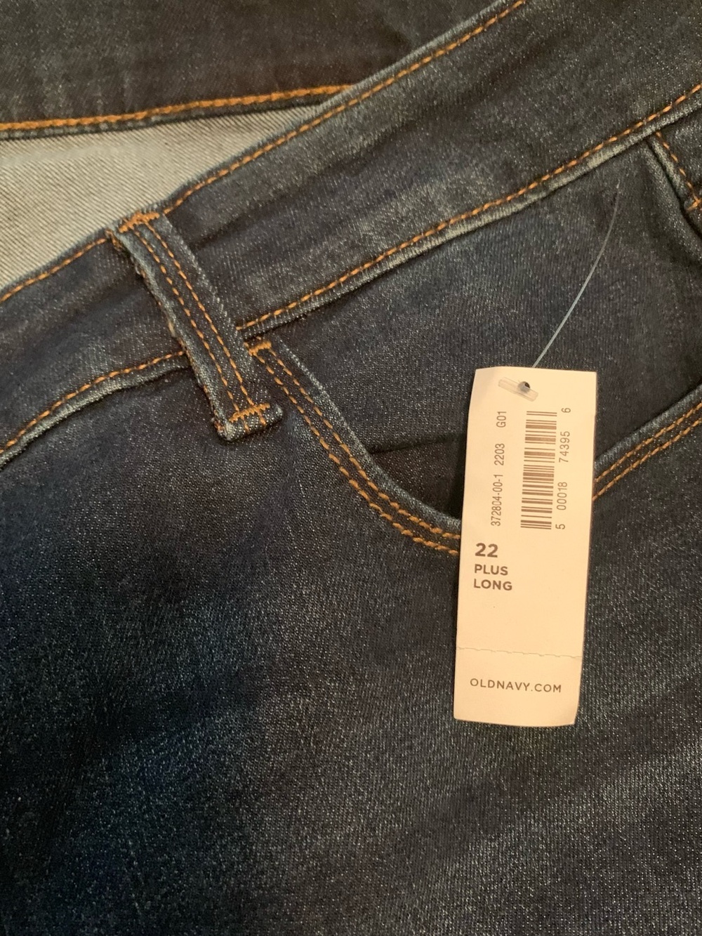 Old Navy Rockstar Super Skinny style Denim Jeans dark indigo wash 22W NWT - Picture 6 of 9